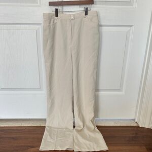 Basler Cream Wide-Leg Dress Pants